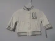 Girls Size 3Mo Carters " Number 1 Cutie" Snap Front Jacket Cotton Blend NWT