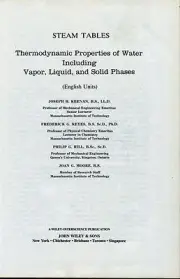 Steam Tables (English Units) published by John Wiley & Sons