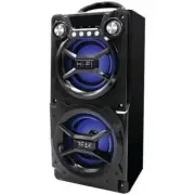 Sylvania SP328-BLACK Bluetooth Light-Up HiFi Speaker - Black with Speakerphone