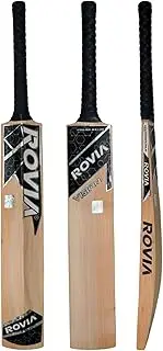 ROVIA Vision Cricket Bat - RSAC 1001- Grade 1 English Willow Cricket Bat - Professional Bat with Cover, Oiling & Knocking - 1160–1220g - 86cm Length - Ideal for Professional