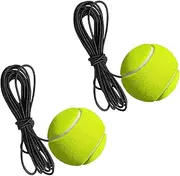 HAIKING Tennis Trainer Balls, 2 PCS Yellow Self Practice Tennis Accessories with String for Tennis Training, Exercise (67mm/2.63in)