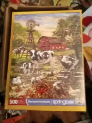 Jigsaw puzzle new in shrinkwrap,500 pieces "Barnyard Animals" by Springbok