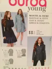 Burda Sewing Pattern 7019 Ladies Misses Coat Jacket Size 8-18 Uncut