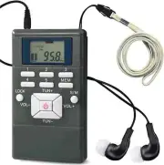 Mini Portable FM Radio Stereo LCD Digital Display Tuning Pocket Walkmen