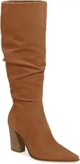 [PiePieBuy] Womens Faux Suede Knee High Boots Pointed Toe High Chunky Heel Side Zipper Party Dress Booties