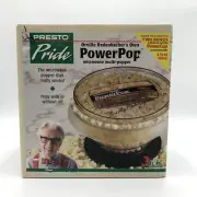 New! Presto Power Pop Microwave Multi-Popper Popcorn Kernel Orville Bonus