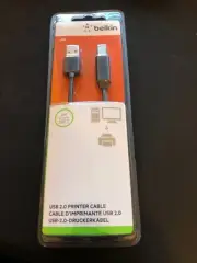 Belkin Premium Printer Cables Cable10 Ft4 Pin USB Type B to 4 Pin USB Type A, Bl