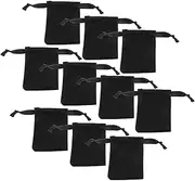 TOGEVAL 10pcs Velvet Drawstring Bags for Jewelry Storage Multi Functional Soft Pouches for Accessories Stylish Goodies Bags for Phones and Organizing
