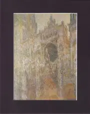 8X10" Matted Print Art Painting Picture: Claude Monet, Rouen Cathedral