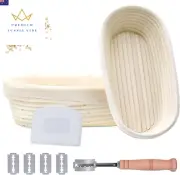 Banneton Bread Proofing Basket Set of 2, 11 Inch Oval Bread Basket Sourdough Bre