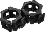 Barbell Dumbbell Buckle Quick Release Barbell Collars Barbell Clamps Heavy-Duty Quick Release Weight Clips Secure Quick Release Clamps for Gym Barbell Locks Abs Black