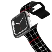Apple Watch Series 4-6, SE (44mm) Impact Band Dotted Grid Red on Black