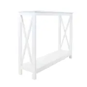 Hailey Hallway Console Hall Display Table 100cm - White
