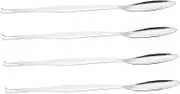 BIUDECO Stainless Steel Crab Forks 4-Piece Set Crab Eating Tools Seafood Opener Claw Cracker Lightweight Portable