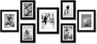 Set of 7 Picture Frames with Shatter-Resistant Glass - Gallery Wall Frame Set