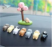 Borrllkeer 8 Packs Car Dashboard Ornament Decorations Cute Cat Car Accessories- Office Accessories, Cab Accessories,Interior Decoration, Phone Case Decoration,Best Gift