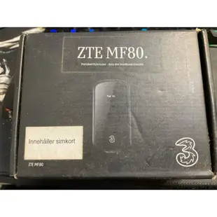 全新 ZTE MF80 3G 無線隨身路由器 WIFI 分享器 中華 遠傳 台哥大 4G可用 可外接天線 現貨