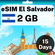 eSIM El Salvador - 2 GB - 15 Days - Travel eSIM | QR code activation