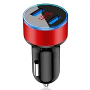 Dual USB Car Charger Cigarette Lighter Socket Power Outlet Digital LED Voltmeter (for: Smart)