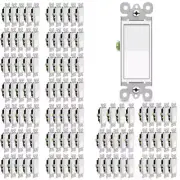 3 Way Decor Light Switch 15Amp 120/277 Volt AC Decora Rocker Paddle Wall 100Pack