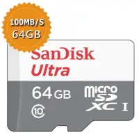 在飛比找momo購物網優惠-【SanDisk 晟碟】Ultra 64GB microSD