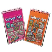 Velvet Art to Go! 2 Spiral Bound Coloring Books W/Perforated Cardstock Pages, Fu