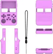 Silicone Shockproof Protector Sleeve Anti-Scratch Soft Skin Cover Case with Lanyard Protector Cover for R36S Handheld Game Console