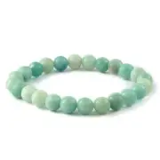 Lab Certified Natural Amazonite Bracelet for Men and Women (8 mm Beads)