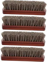 Luxshiny 4pcs Horsehair Shoe Brush High Strength Bristle Brushes for Polishing Cleaning Versatile Boot Upholstery Care Compact Design for Home Travel Use