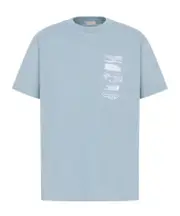 Dior Archives Labels T-Shirt, Relaxed Fit S,M light blue