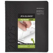 2025 AT-A-GLANCE Contemporary Monthly Planner, 9" x 11", Charcoal, Jan-Dec