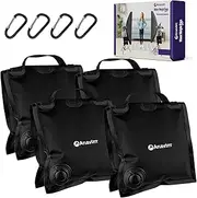 Heavy Duty Water Weight Bag Saddle Design 4 Pack Photo Video Studio Stand, Backyard, Outdoor Patio, Sports (Black)
