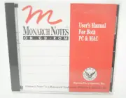 Monarch Notes on CD-Rom PC & MAC Computer Software Program Bureau Development