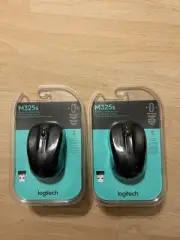 2 Logitech M325s Wireless Optical Ambidextrous Mouse 910-006825 Black