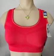 Champion 2900 Seamless Racerback Medium Support Sports Bra XS Fiery Red NWT