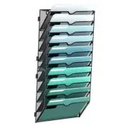 10-Tier Wall File Organizer, Assembly Needed, Hanging Wall Files for Papers,