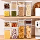 460/700/950/1300/1800ml Grain Storage Tank Stackable Pantry Organization Cereal