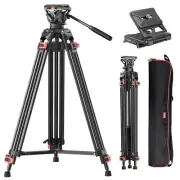 Heavy Duty Tripod Professional Video Tripod Aluminium 72inch with 360 Degree ...