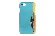 For iPhone SE 5G (2022), SE (2020) / 8 / 7 Case,Woven Pattern Protective Leather Cover,Blue