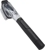 [KitchenAid] Soap Dispensing Sink Brush with Easy to Fill Handle, Nylon Bristles for Tough Cleaning, Comfort Grip Handle for Non Slip Grip, Black