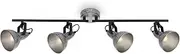 BRILONER Leuchten - Vintage Ceiling Spotlight, Swivelling Retro Ceiling Light, 4X E14 Sockets, Silver-Crafted, 795 x 100 x 185 mm