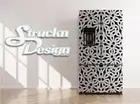 Celtic Pattern Knot Black White Shapes Fridge Freezer Wrap Side Door Vinyl Decal
