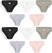 [SAMILY] Girls' Underwear Set of 10 (Size: 98-152) (3-12 Years) Pack of 10 Cotton Briefs