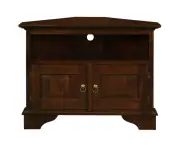 JEREMIAH CORNER SOLID MAHOGANY TV UNIT 2 DOORS/SHELF - MAHOGANY