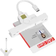 Type C Foldable CAC Card Reader Military, Smart Card Reader DOD Military USB Com