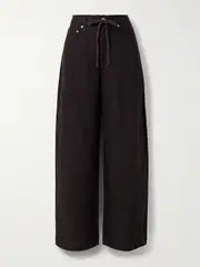 [Citizens of Humanity] Citizens of Humanity - Brynn Linen Wide-leg Pants - Brown - 24 24 Brown