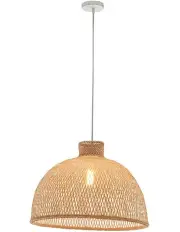 [Orient] Hand Woven Bamboo Dome Pendant Lamp in Natural