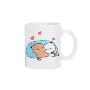 Kawaii Panda Bear Couple Coffee Mug - Mocha Cat Design - Free Shipping