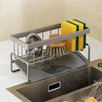 在飛比找momo購物網優惠-【JOHN HOUSE】水槽旁導流瀝水置物架 傾斜水盤 不鏽