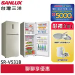 SANLUX 台灣三洋 一級節能 535公升雙門變頻冰箱 SR-V531B(聊聊享優惠)